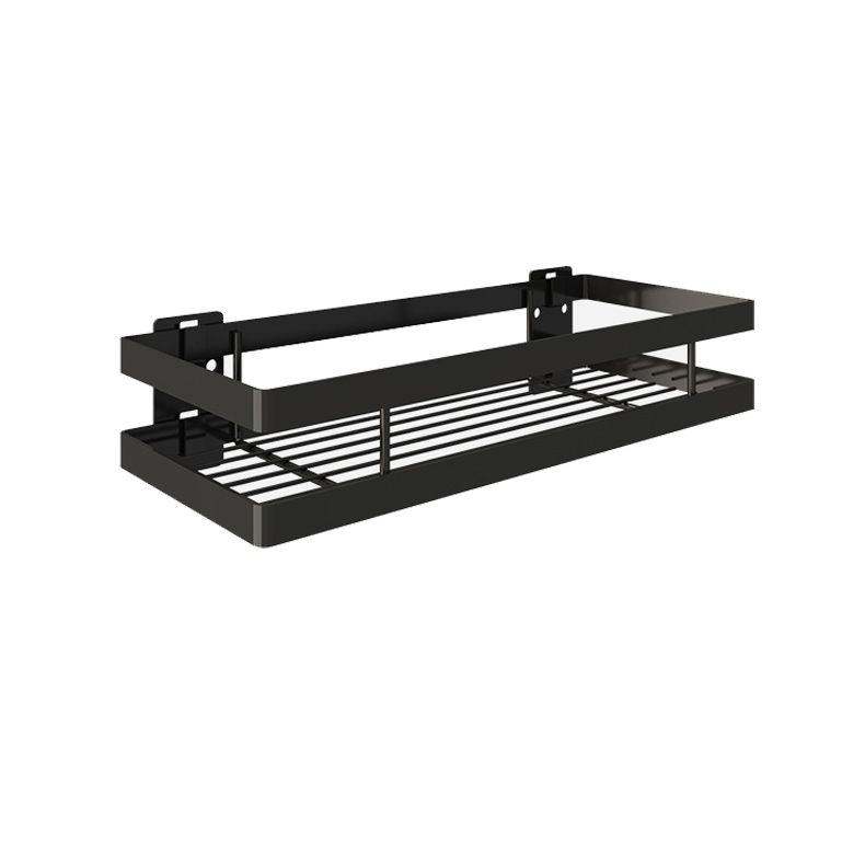 Sikunuo | 2-piece bathroom shelf made of matte black metal bathroom hardware set