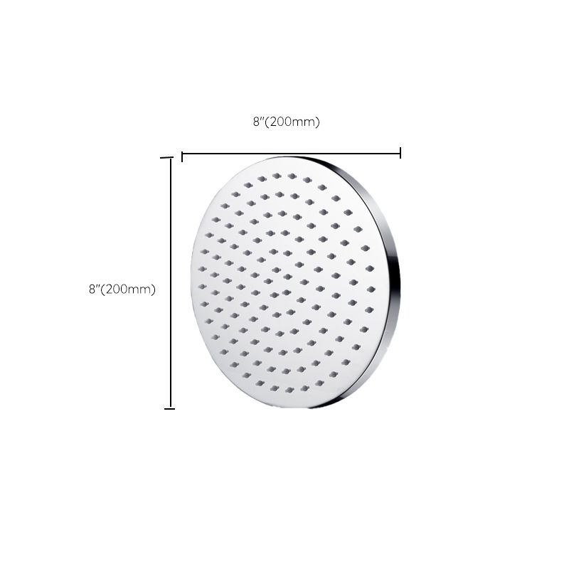 Sikunuo | Metal Shower Head Combo Contemporary Round Fixed Shower Head for the Bathroom