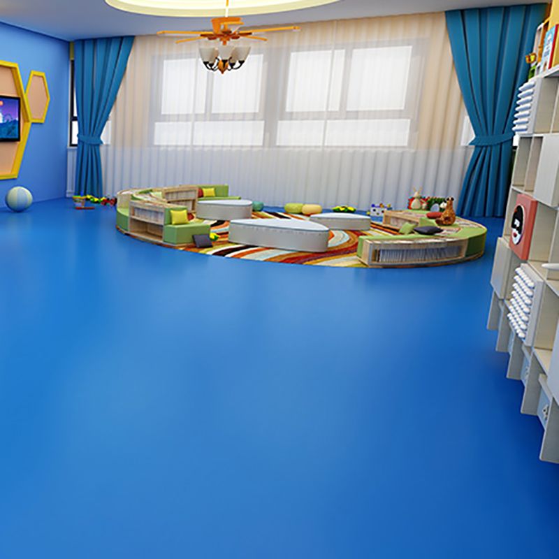 Sikunuo | Solid Color Plastic Flooring Modern Water-Resistant Square Edge Floor Tiles