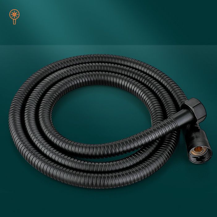 Sikunuo | Classic Shower Head Adjustable Spray Pattern Round Shower Head in Black