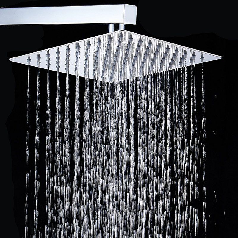 Sikunuo | Showerhead Square Wall Mounted Rain Spray Stainless Steel Showerhead