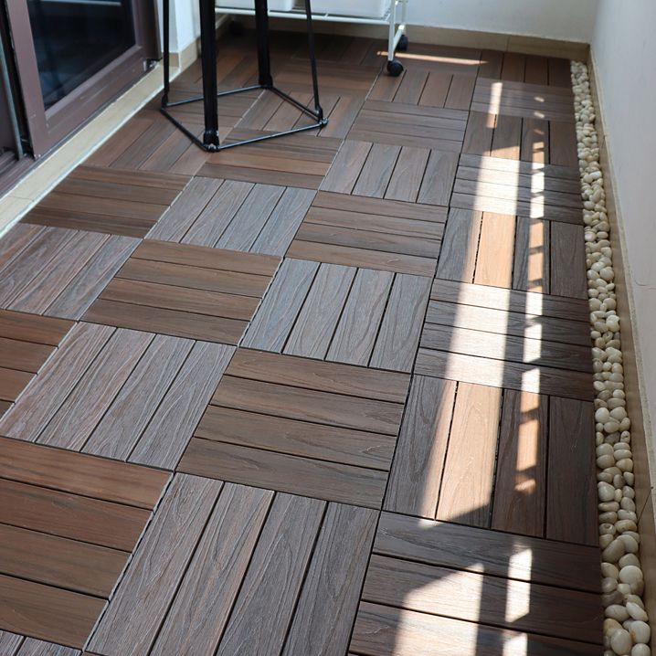 Sikunuo | Square Click Parquet Tiles Composite Tiles Striped Pattern Tile Set