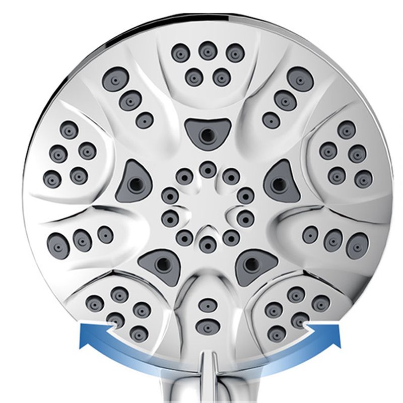 Sikunuo | Contemporary Shower Combo Dual Shower Head Chrome Ceiling Mounted Round Shower Head