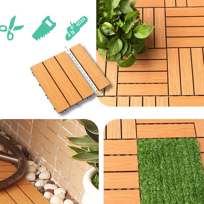 Sikunuo | Composite deck tile Solid Color Waterproof Patio Floor Tile