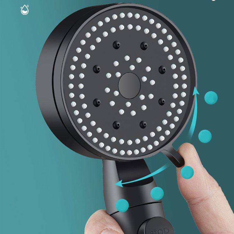 Sikunuo | Metal Black Shower Head Self-Cleaning Standard Round Hand Shower