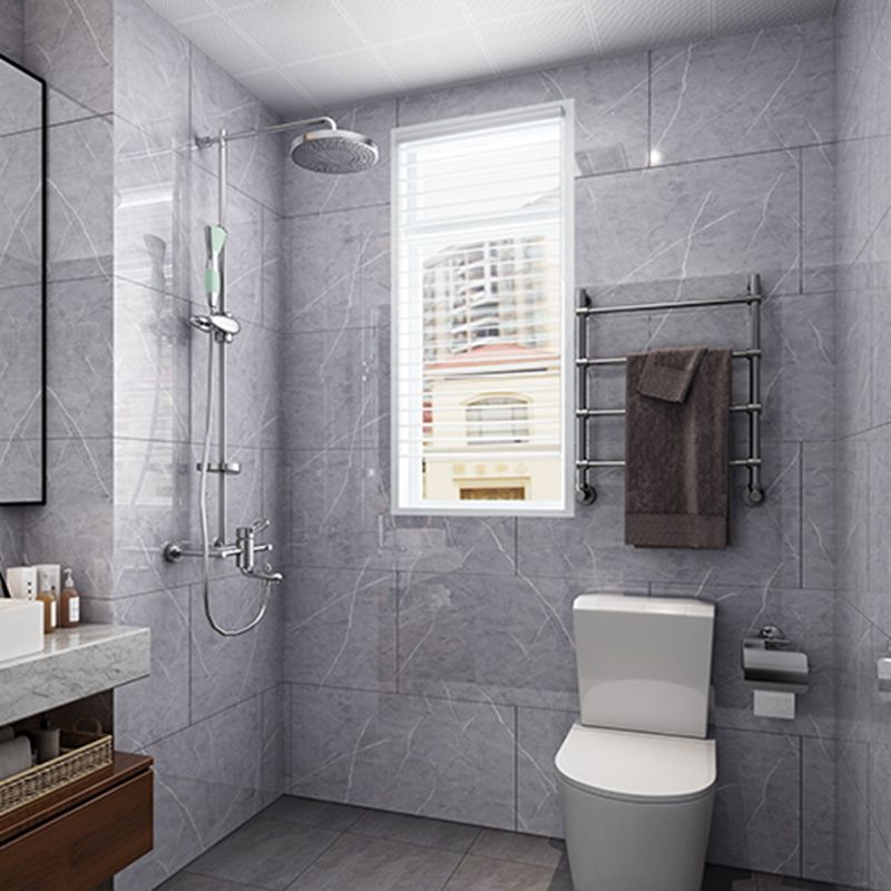 Sikunuo | Contemporary Style Wallpaper Single Panel Bathroom Wallpaper with Rectangular Shape