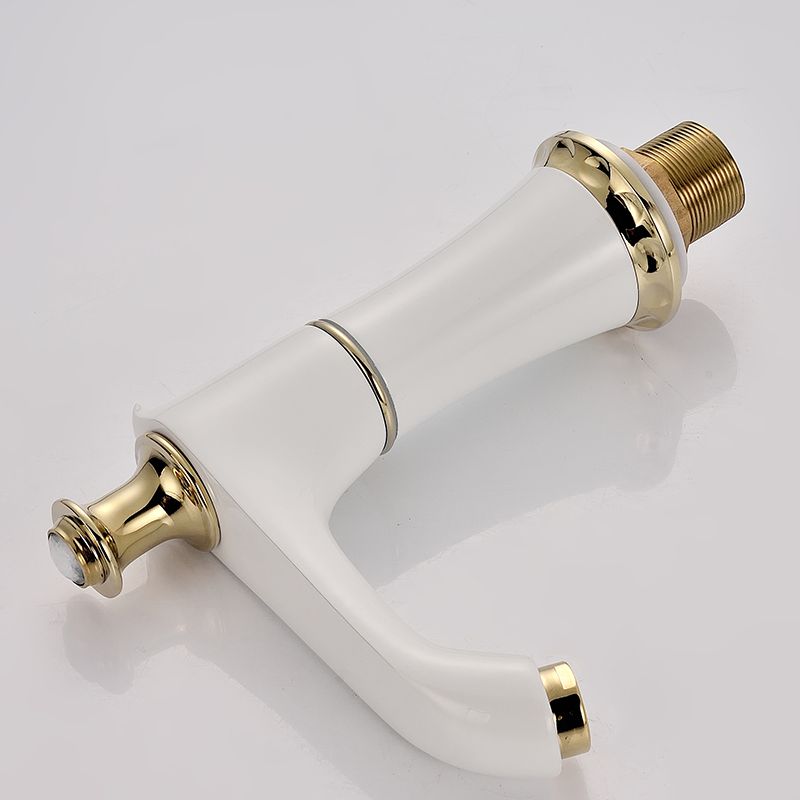 Sikunuo | Glam Bathtub Faucet Trim Deck Mounted Lever Handle Swivel Spout Bathtub Faucet