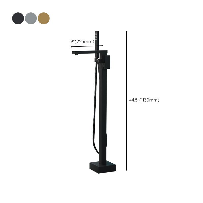Sikunuo | Modern Freestanding Bathtub Faucet Copper Floor Mounted Freestanding Bathtub Faucet