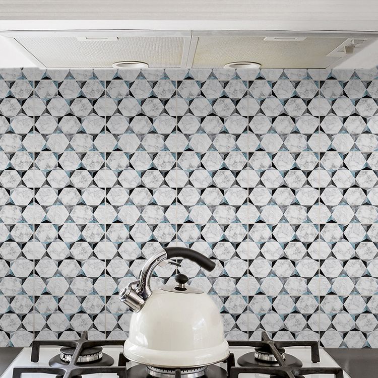 Sikunuo | Contemporary Mosaic Tile Peel and Stick Tile Kitchen Backsplash Peel and Stick Wall Tile