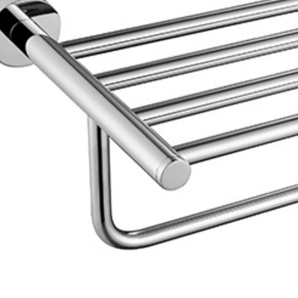 Sikunuo | Polished Chrome Modern Bathroom Accessories Set with Towel Bar/Paper Holder