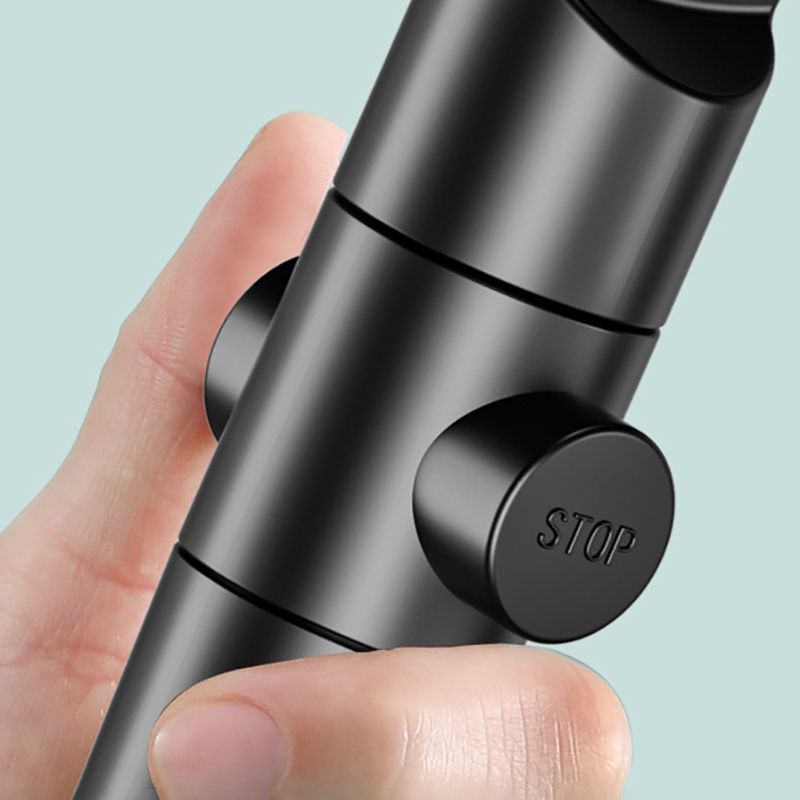 Sikunuo | Modern 6 Setting Shower Head Adjustable Spray Pattern Matt Black Round Shower Head