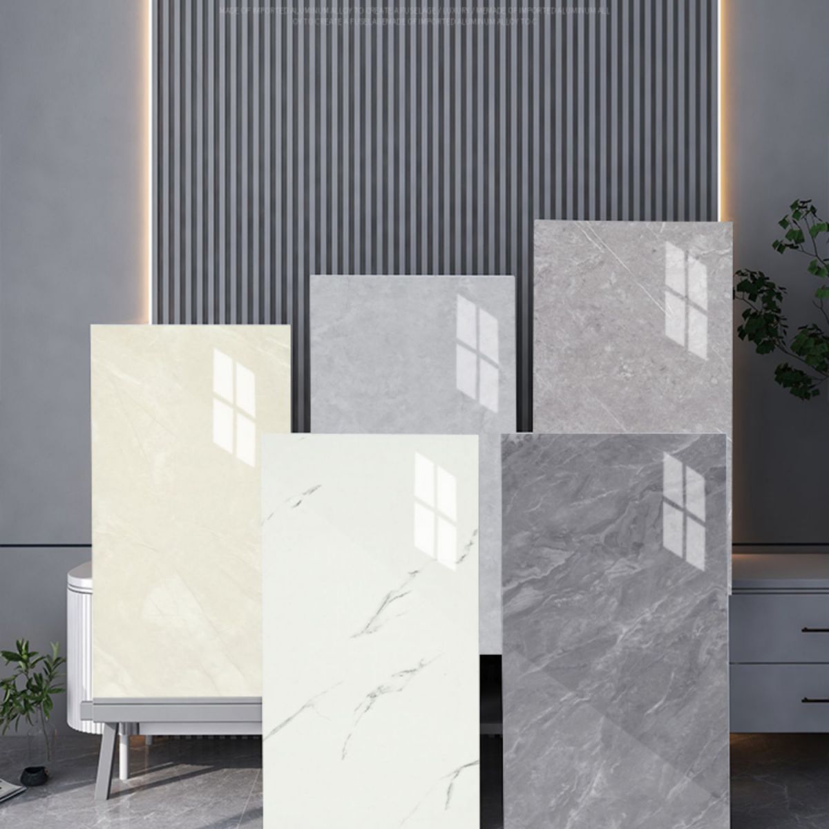 Sikunuo | Marbling waterproof PVC tin backing for peeling and attaching interior panels