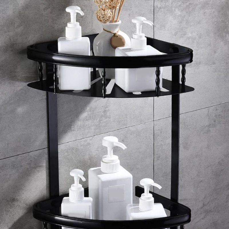 Sikunuo | Modern 5/6-piece bathroom accessory set with bathroom shelf/robe hooks/towel bar