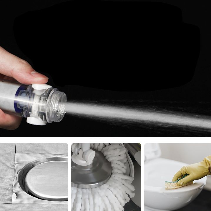 Sikunuo | Silver Hand Shower Standard Round Showerhead Combo