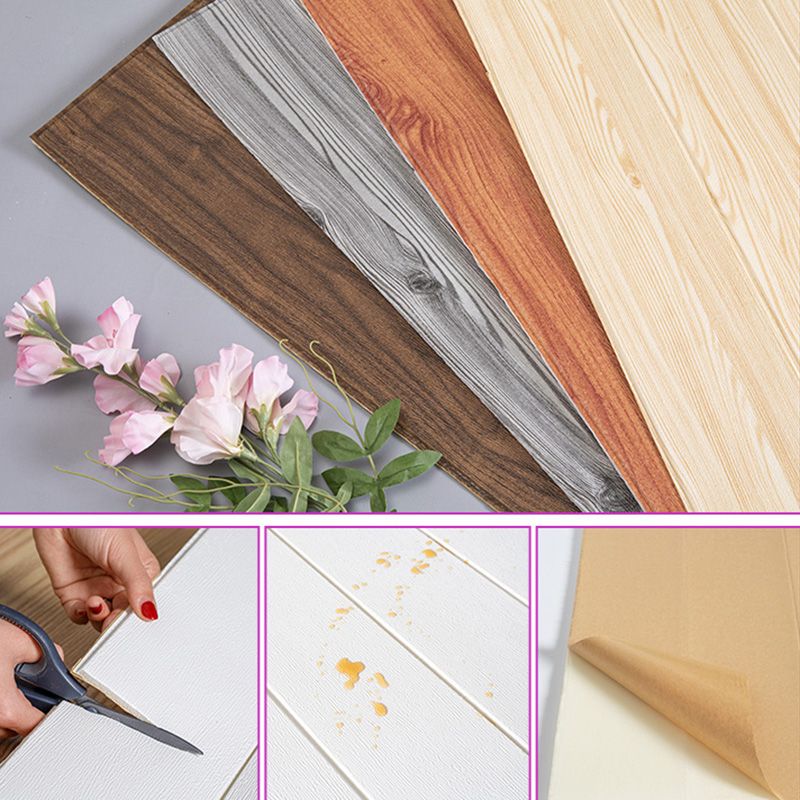 Sikunuo | Living Room Wall Paneling Peel and Stick Wood Look Design Waterproof Wall Paneling