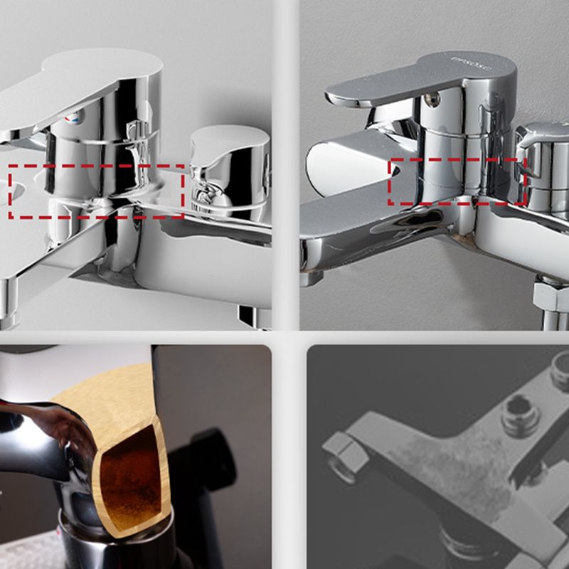 Sikunuo | Popular Wall-Mounted Bathtub Faucet Fixed Lever Handle Bathtub Filler Trim