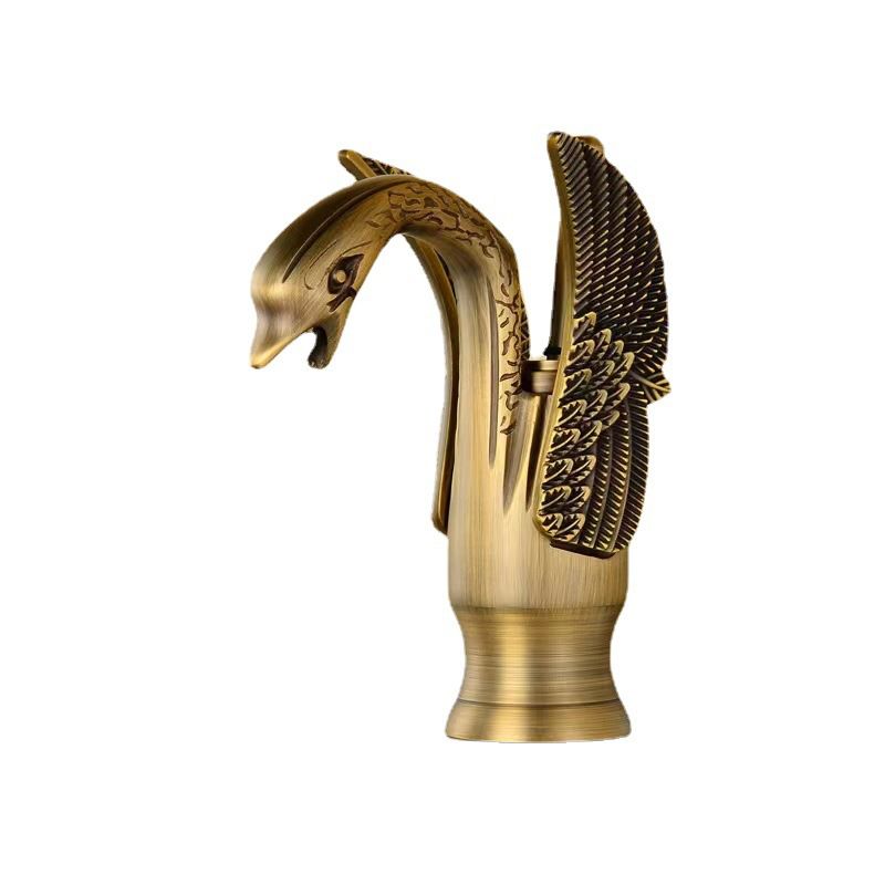 Sikunuo | Full brass bathroom sink faucet hot and cold water single handle sink faucet