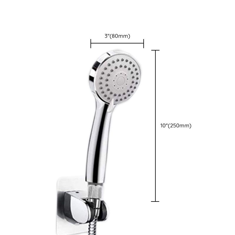 Sikunuo | Contemporary Shower Combination Double Shower Head Chrome Wall Mounted Round Shower Head
