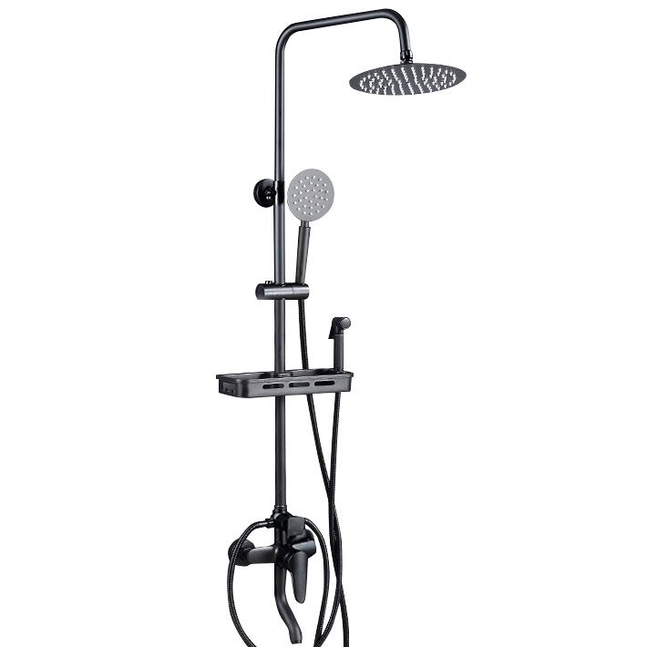 Sikunuo | Adjustable Spray Sample Shower Combination Metal Shower Fitting Arm Shower Head with Slip Bar