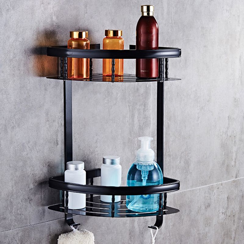 Sikunuo | Modern 5/6-piece bathroom accessory set with bathroom shelf/robe hooks/towel bar