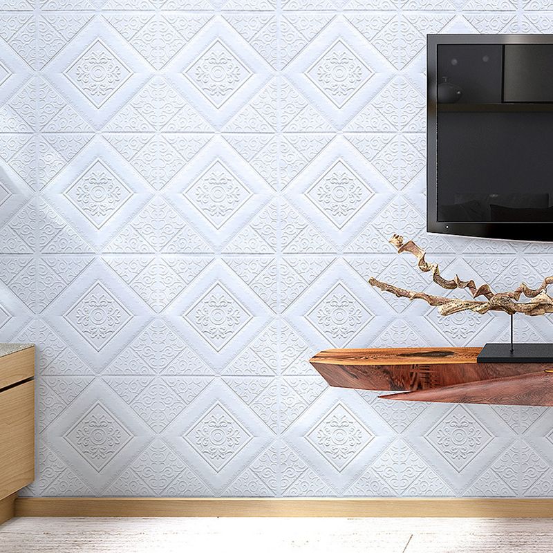 Sikunuo | 3D embossed interior wall covering Self-adhesive geometric texture wall covering