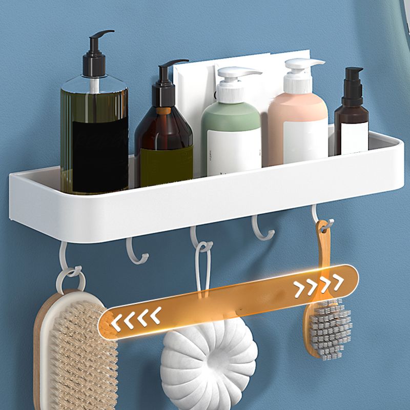 Sikunuo | White 2-piece Bathroom Hardware Modern Bathroom Accessories Set, Bathroom Shelf