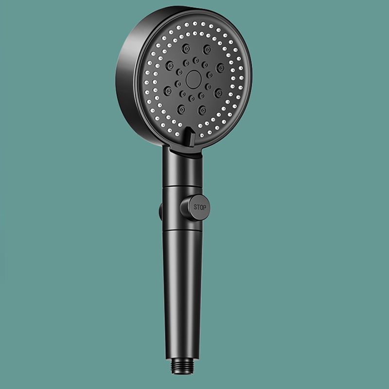 Sikunuo | Modern 6 Setting Shower Head Adjustable Spray Pattern Matt Black Round Shower Head