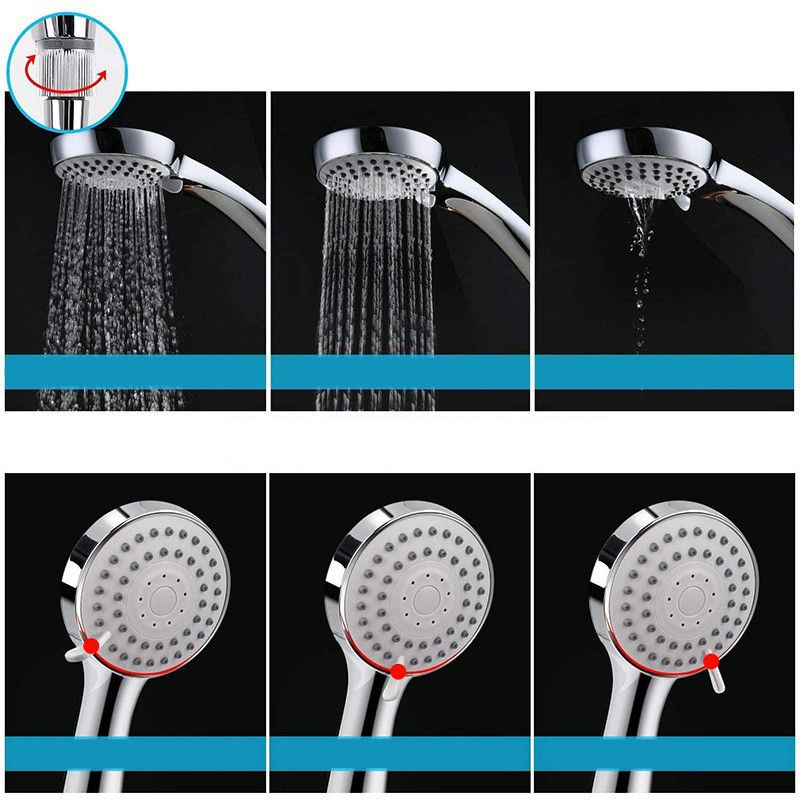 Sikunuo | Classic Dual Shower Head Square Large Shower Head with Round Hand Shower