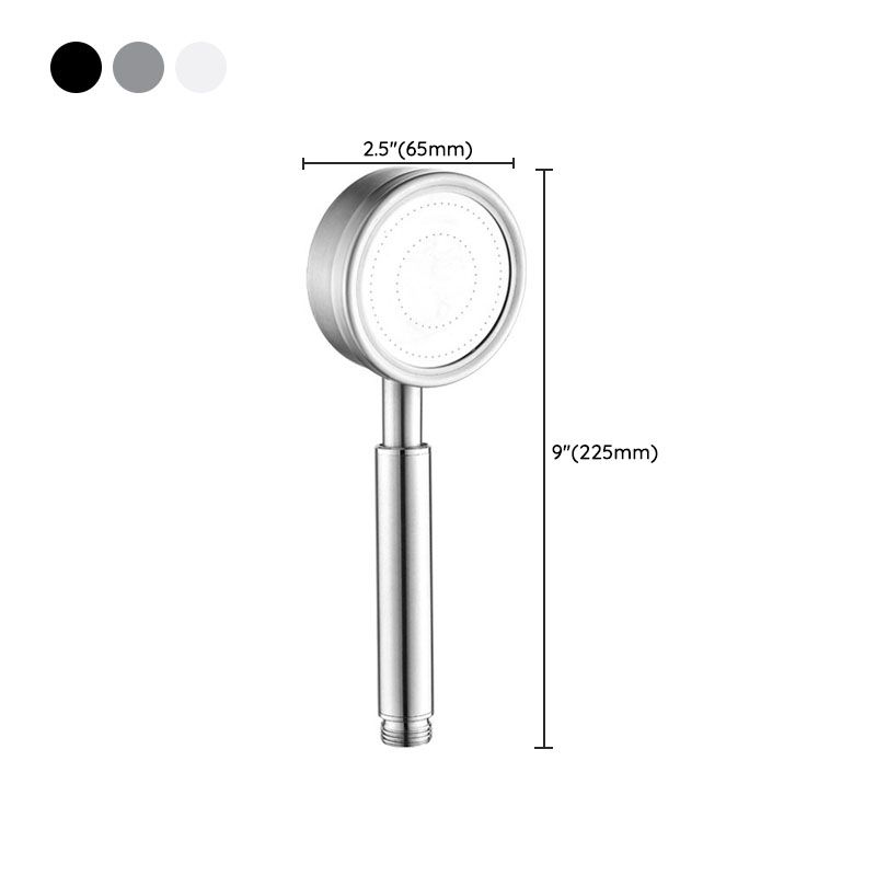 Sikunuo | Classic Shower Head Round Metal Handheld Shower Head in Silver