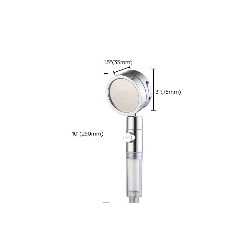 Sikunuo | Modern Handheld Showerhead 3 Spray Round Metal Shower Heads
