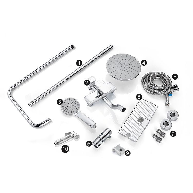 Sikunuo | Modern balanced printed converter faucet shower head shower fitting on the wall