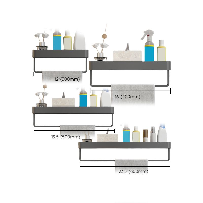 Sikunuo | Minimalist Matte Metal Bathroom Accessory Set Modern Bathroom Shelf