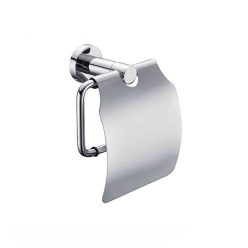 Sikunuo | Polished Chrome Modern Bathroom Accessories Set with Towel Bar/Paper Holder