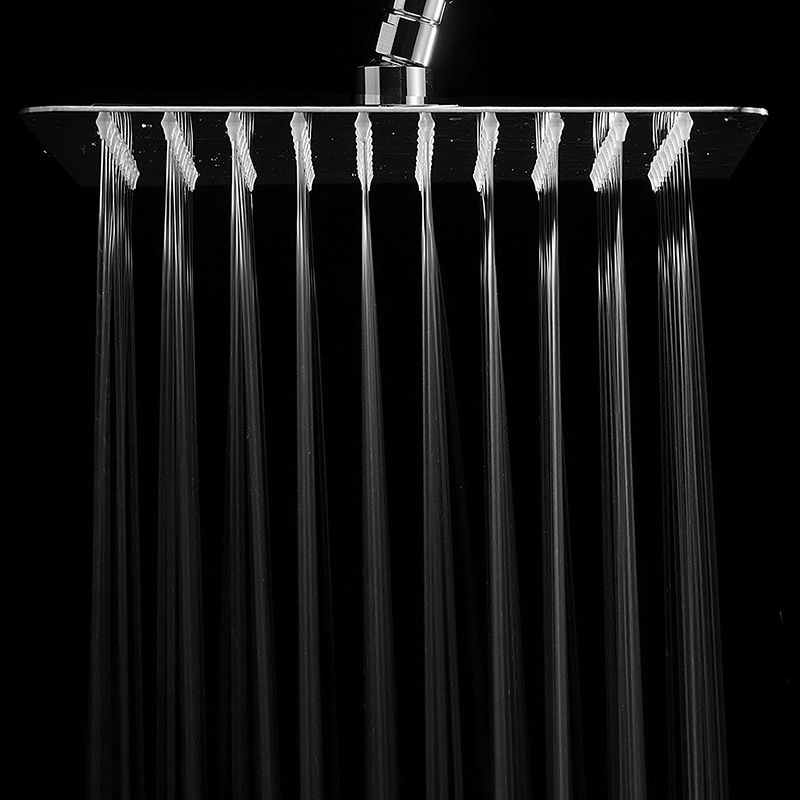 Sikunuo | Contemporary Shower Combo Fixed Shower Head Stainless Steel Wall Mount Square Shower Head