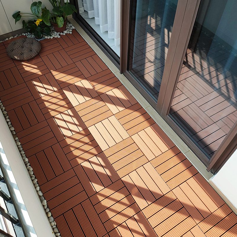 Sikunuo | Wooden Floor Tile Solid Color Click Lock Non-Slip Outdoor Terrace