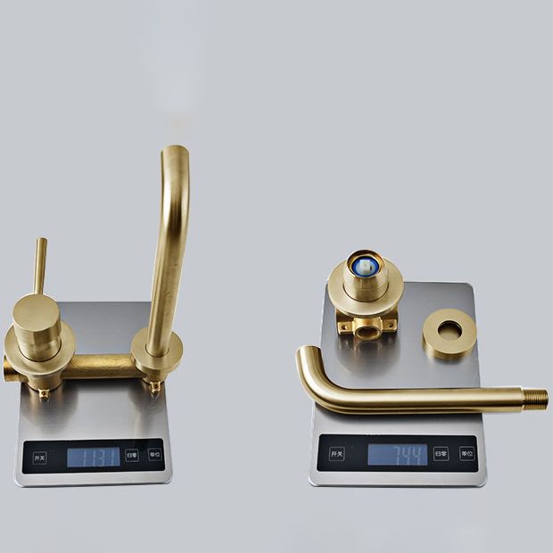 Sikunuo | Wall-mounted Bronze Bathtub Filler Double Handles Bathtub Spout Bathtub Faucet Trim