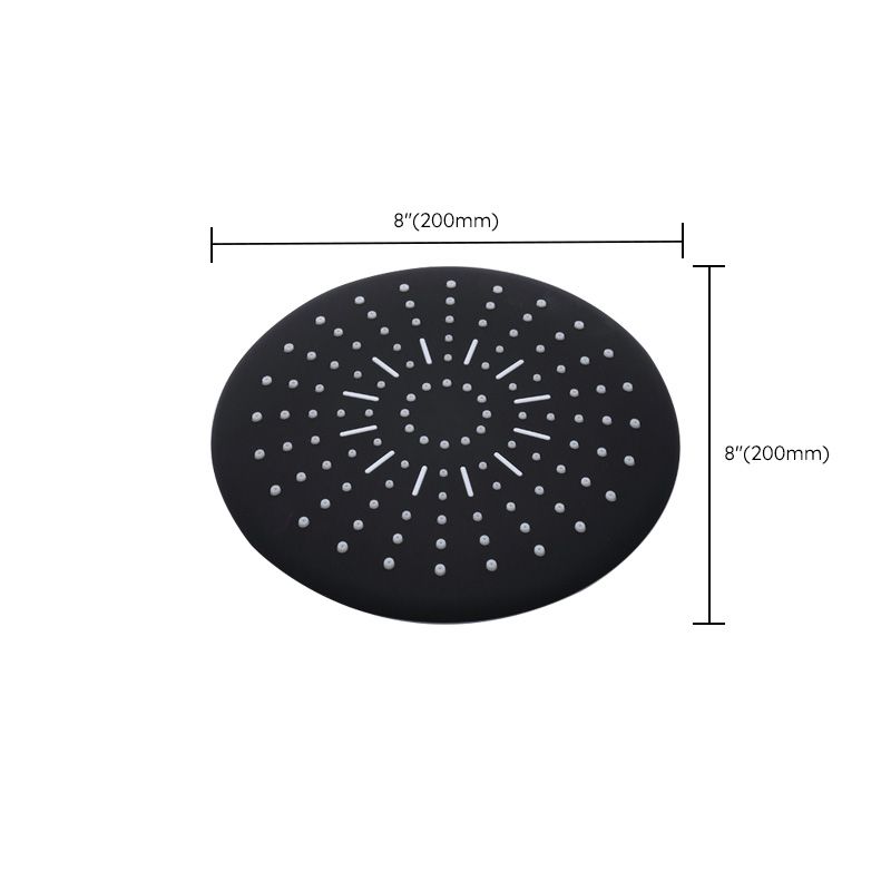 Sikunuo | Contemporary Style Shower Head Plastic Fixed Shower Head in Round and Square Shape