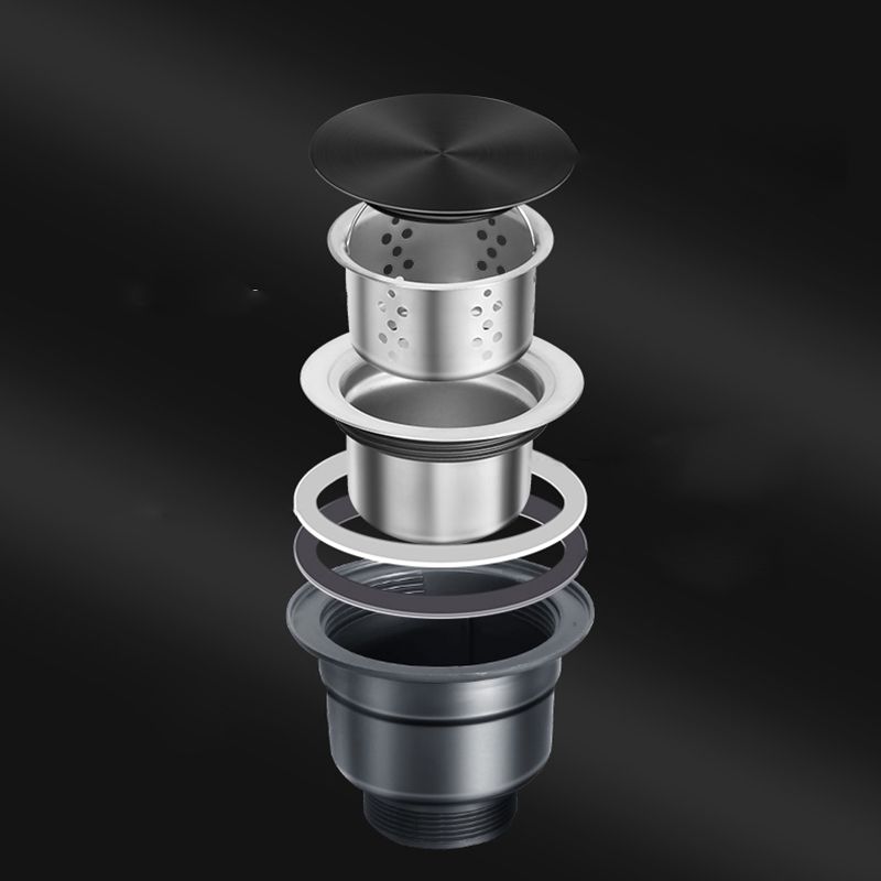 Sikunuo | Classic Round Sink Stainless Steel Built-in Sink Non-Slip Round Basin for the Kitchen