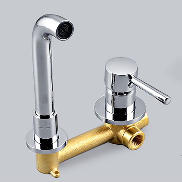 Sikunuo | Wall-mounted Bronze Bathtub Filler Double Handles Bathtub Spout Bathtub Faucet Trim