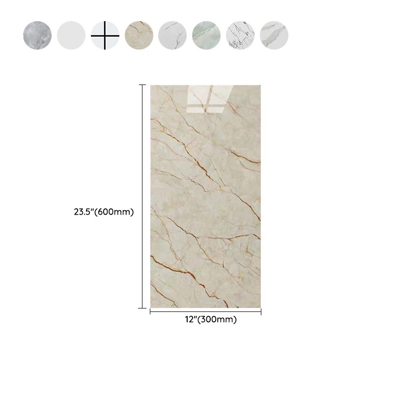 Sikunuo | Stain Resistant Peel & Stick Tile Marble Effect Single Tile for Kitchen Backsplash