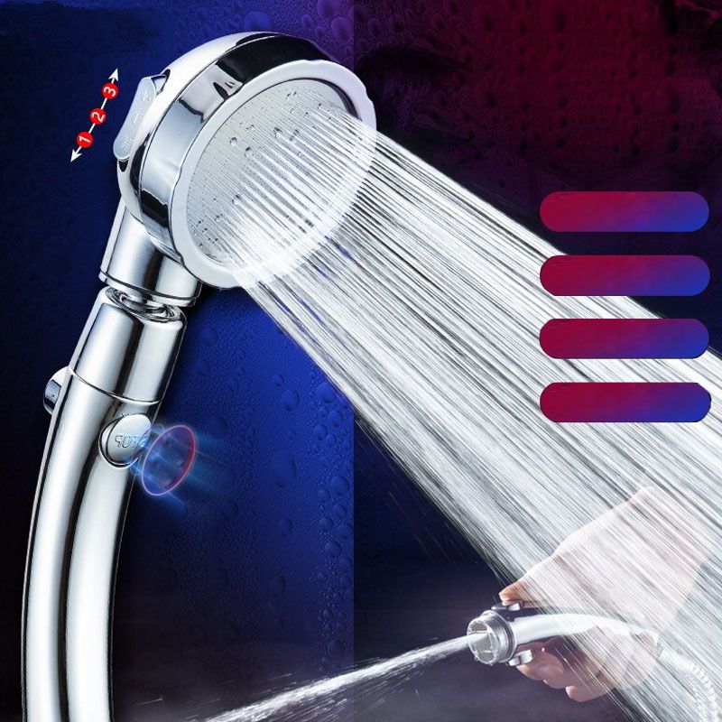 Sikunuo | Contemporary Shower Combination Hand Shower Plastic Wall Mount Round Shower Head Combination