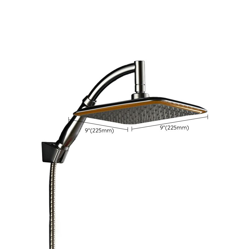 Sikunuo | Modern Square Showerhead Combo Chrome Rainfall Showerhead