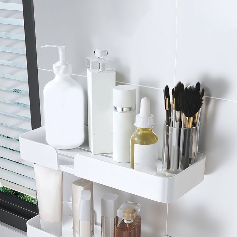 Sikunuo | White Bathroom Set Modern 1/2/3 - Pieces Stainless Steel Bathroom Shelf