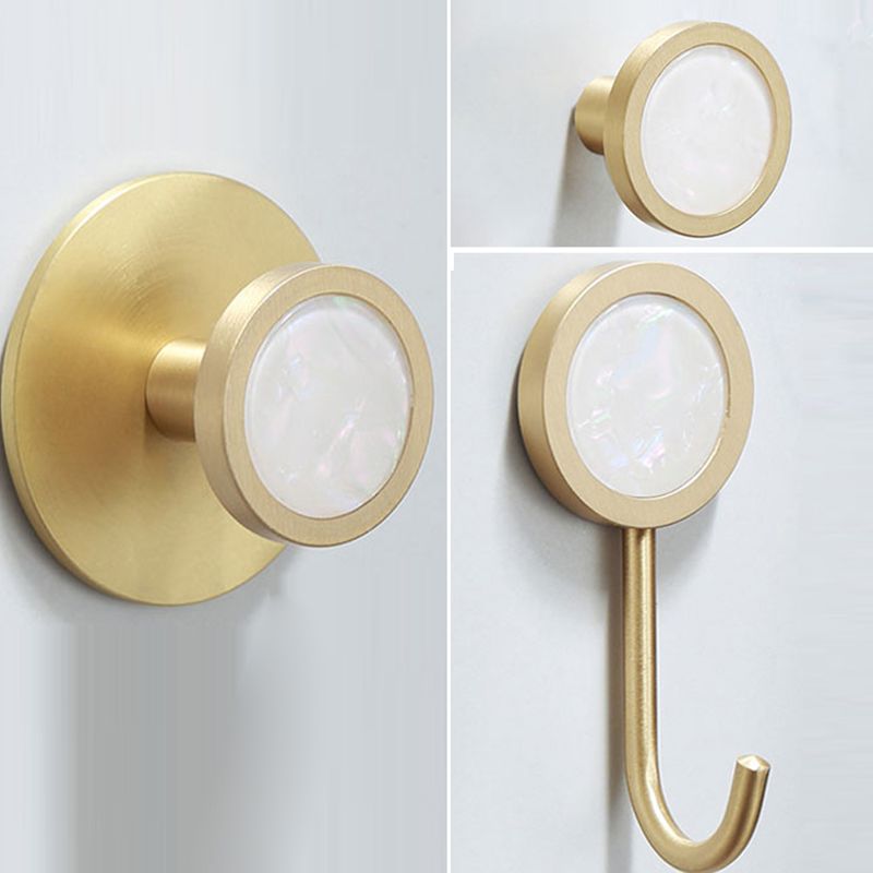 Sikunuo | Polished Brass Bathroom Accessory Set Marble Bathroom Hardware