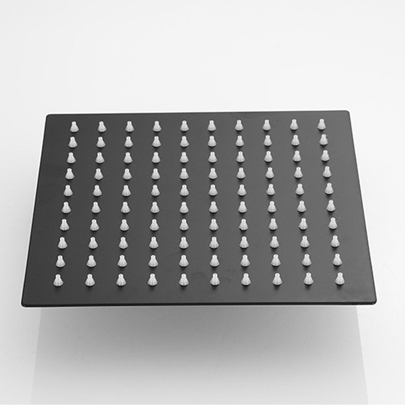Sikunuo | Square and Round Shower Head made of Stainless Steel, Fixed Mounted Ceiling Shower Head in Black