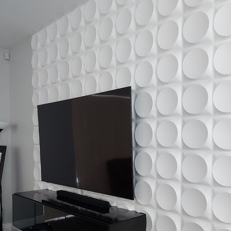 Sikunuo | Modern Style PVC Wall Panel Living Room Peel and Stick Wall Covering 3D Wall Covering