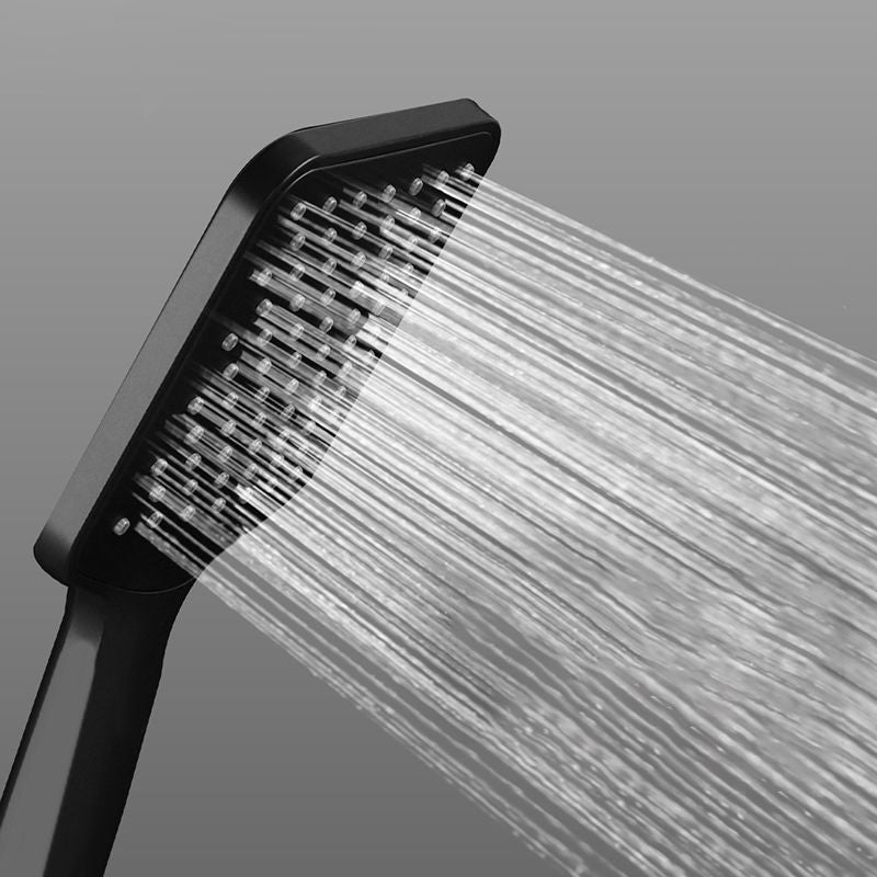 Sikunuo | Modern square matte black shower head rainfall shower head combo