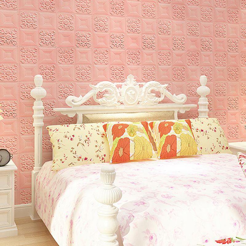 Sikunuo | Modern Wall Panel Peel and Stick Texture Effect Design Square Wall Panel