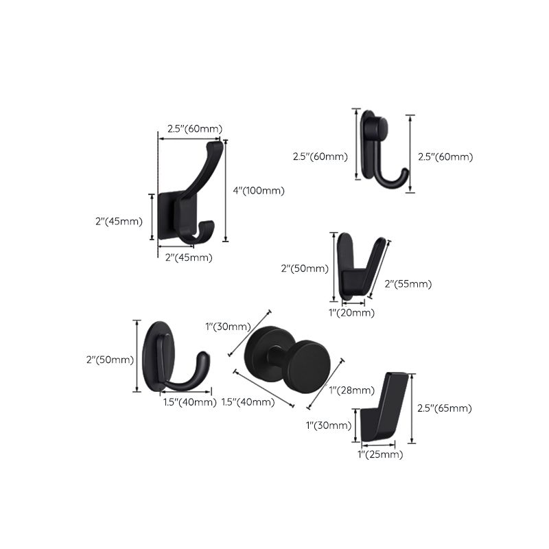 Sikunuo | Modern Bathroom Accessories as Individual Piece or in Set Matte Black Bathroom Fixtures