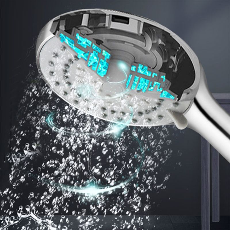 Sikunuo | Wall Mounted Round Shower Modern Style Metal Double Shower Heads
